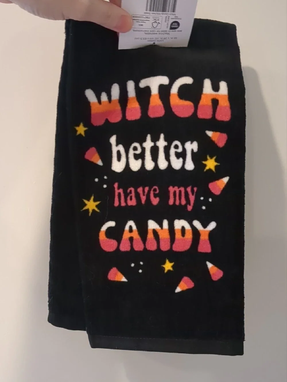 NWT Halloween Kitchen Towels - 'Let's Get Wicked' & 'Witch Better Have My Candy'